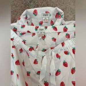 J.Crew Factory Strawberry Print Pajama Set- size extra small